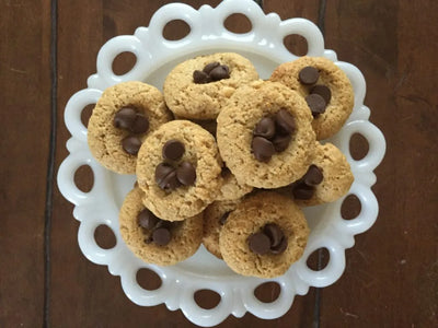 Thumbprint Peanut Butter Cookies with Chocolate Chips