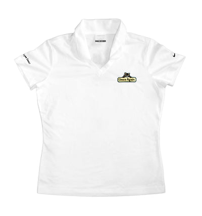 Once Again Merchandise Once Again Women's Collared Golf T-Shirt - White