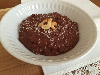 Chocolate Oatmeal with Cashew Butter