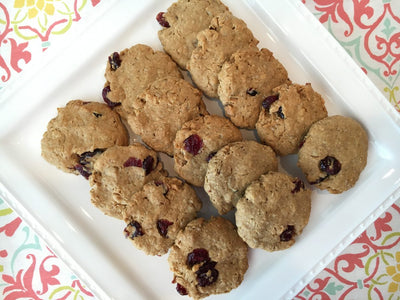 Peanut Butter Oatmeal with Cranberries Cookie