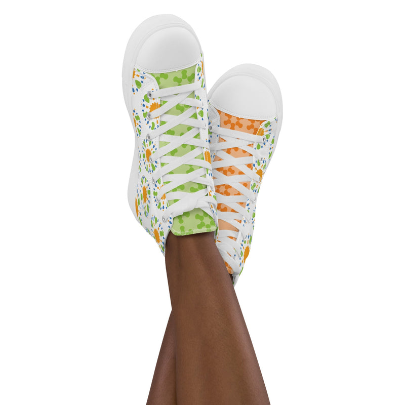 Once Again 5 Women’s High Top Canvas Shoes - Nutty Symphony