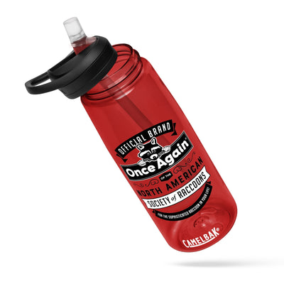 Once Again Merchandise Cardinal Sports Water Bottle - Society of Raccoons Logo