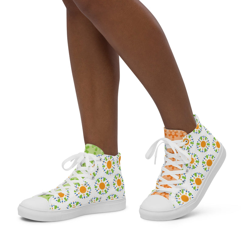 Once Again Women’s High Top Canvas Shoes - Nutty Symphony