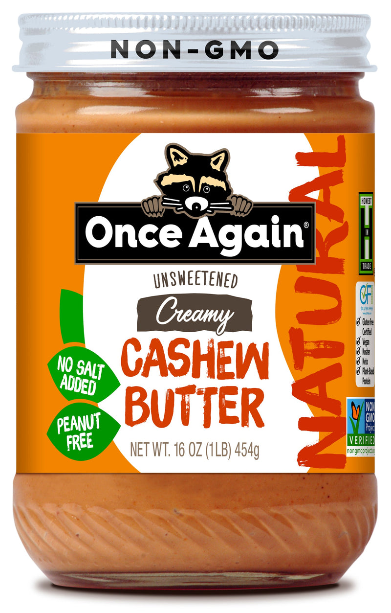 Once Again Cashew Butter Natural Creamy Cashew Butter - Unsweetened - 16 oz
