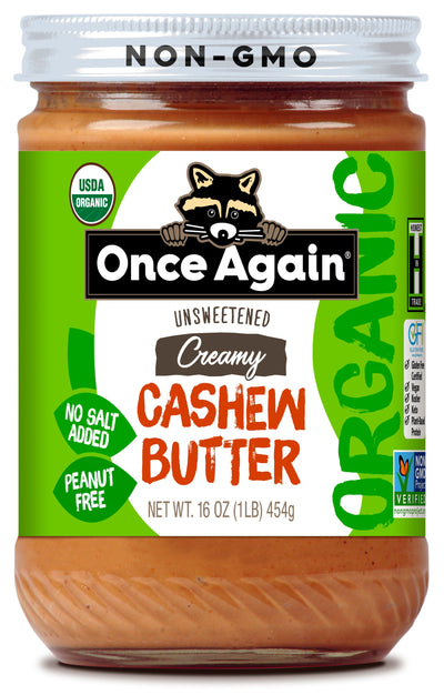 Once Again Cashew Butter Organic Cashew Butter - Unsweetened - 16 oz