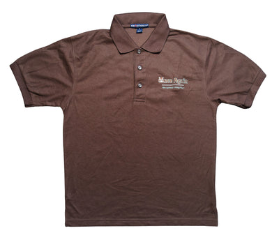 Once Again Merchandise XXL Once Again Men's Collared Golf T-Shirt - Brown